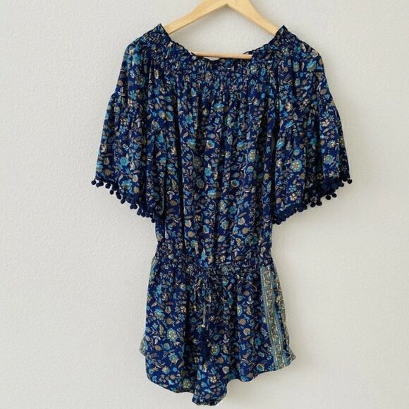 Anthropologie x Raga Pommed Off-The-Shoulder Romper - Picture 7 of 8